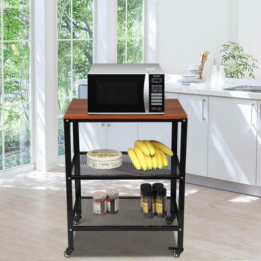 3-Tier Kitchen Baker Rack Oven Stand Storage Workstation Shelf Cart