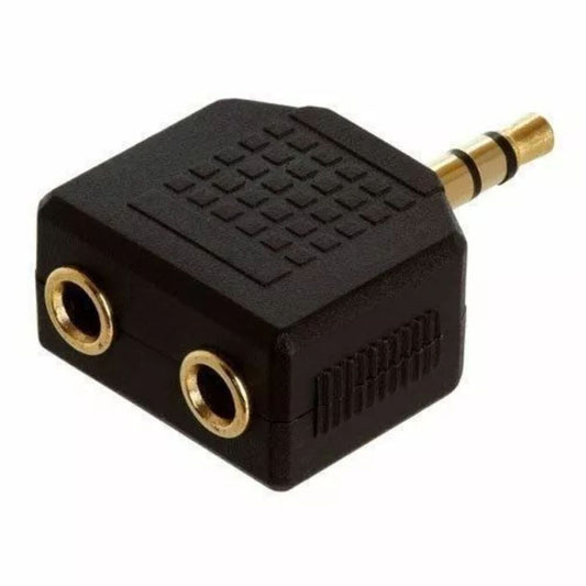Headphone Adapter 1 Male to 2 Female 3.5mm Y Audio Splitter