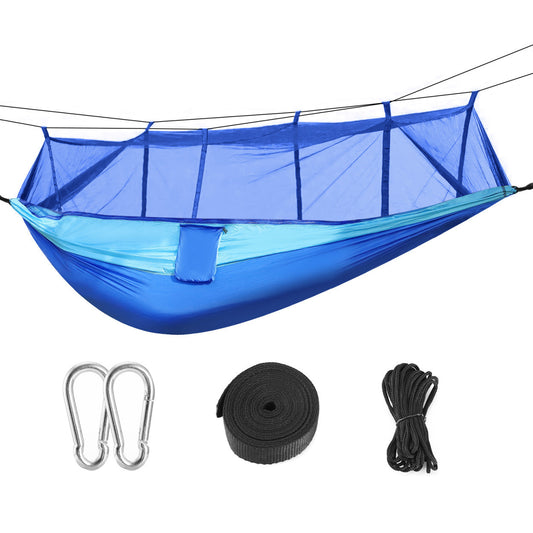 Portable Hammock w/Mosquito Net Swing Hanging Hommock, Blue