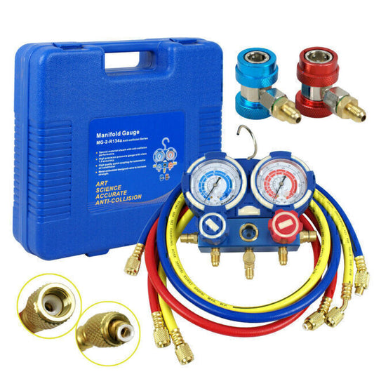HVAC A/C Air Refrigeration Kit AC Manifold Gauge Set R134A R410A R22