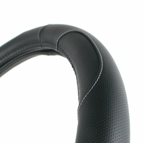 Universal PU Leather Cover Sedan Car Steering Wheel Protection, 15 in
