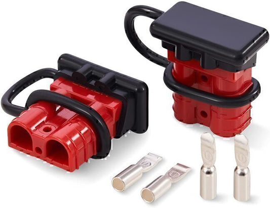 Battery Quick Connect Disconnect 6-12 Gauge Wire Plug Kit, 50A, 2 Pack