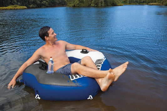 Outdoor Lounge Inflatable Floating Water Tube (2 Pack)