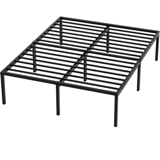Metal Platform Bed Frame 18"High Sturdy Steel Bed Frame, Queen