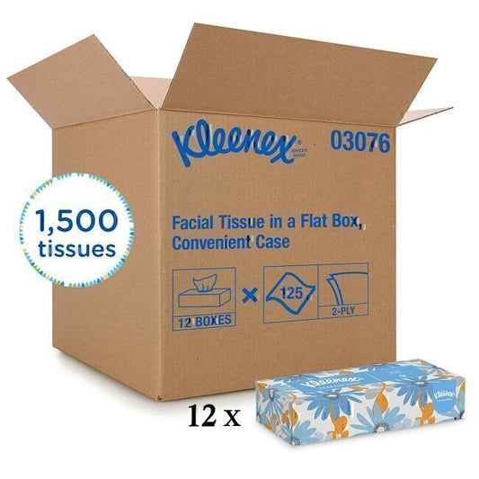 Kleenex 2-Ply Premium 12 Boxes White Facial Tissues, 125 Tissues/Box