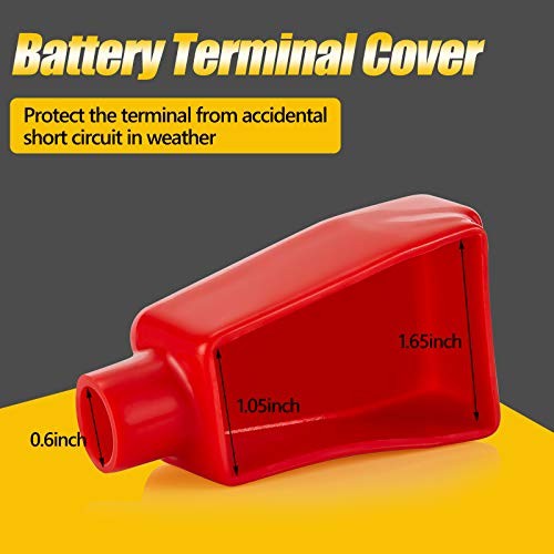 Battery Terminal Insulating Protector Battery Cable Covers Cap, 2pcs