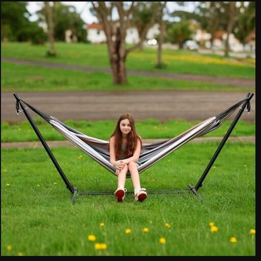 Hammock With Steel Stand 2-Person Anti Roll Balance Hammock