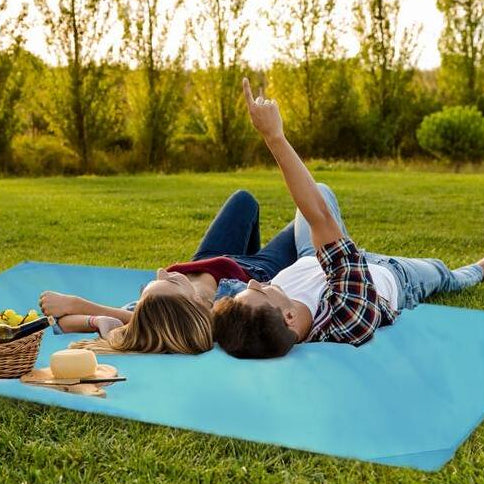 Portable Beach Blanket Sandproof Foldable Camping Rug, 55"x78"