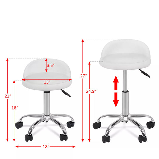 Adjustable Salon Stool Hydraulic Saddle Rolling Facial Massage Chair