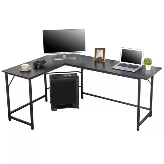 Modern L-Shaped Gaming Desk Computer Desk PC Study Table Workstation
