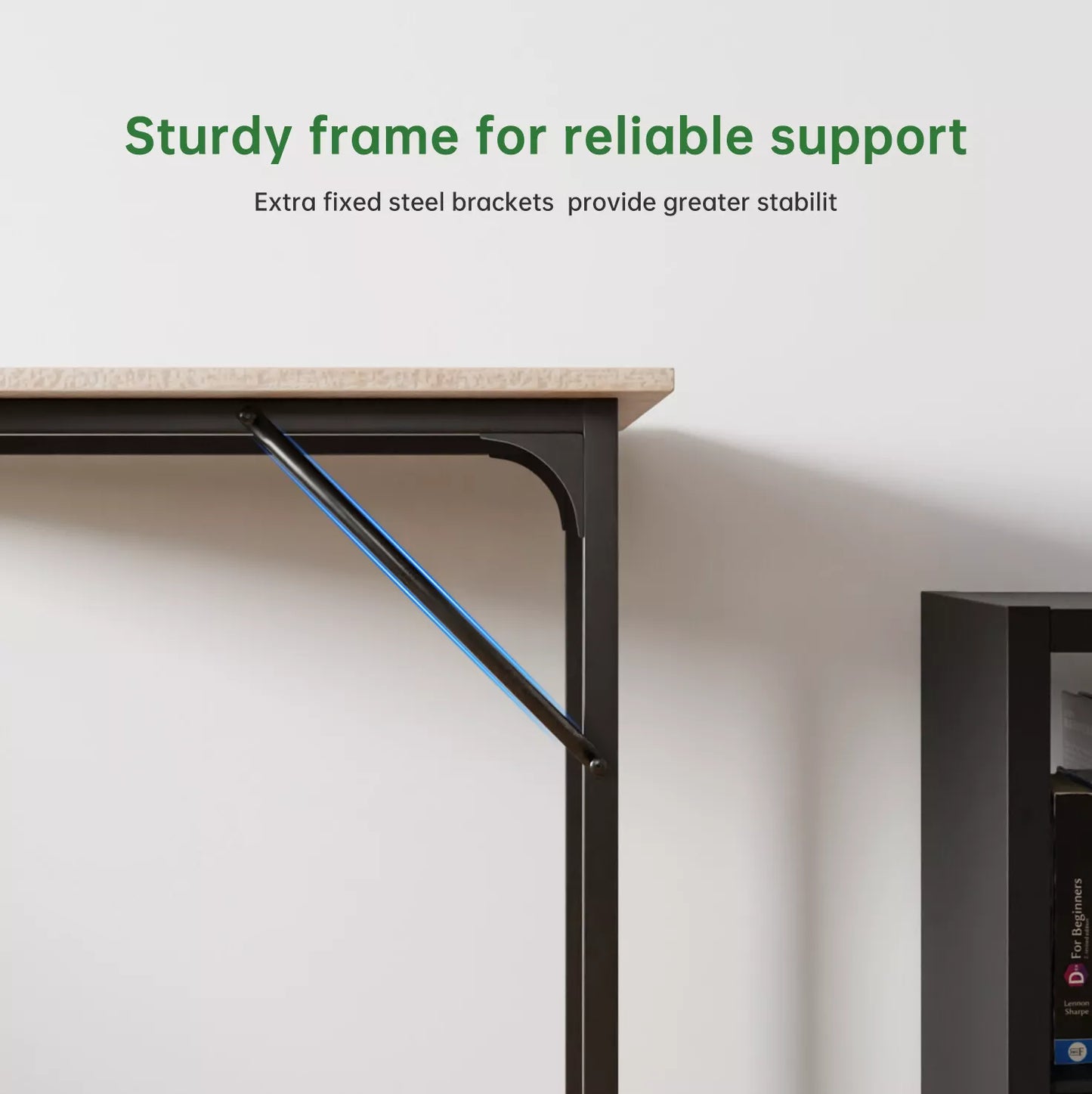 Computer Desk Office Metal Frame Modern Simple Style 32"W Desk