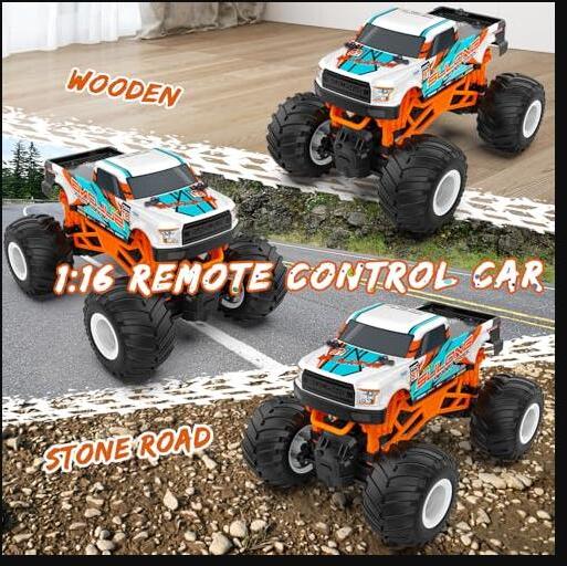 RC Monster Truck All Terrain 1:16 Scale Car Off Road RC Truck