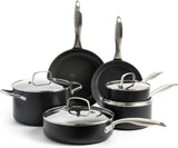 Hard Anodized Ceramic Nonstick Cookware Pots and Pans Set, 10 Pcs