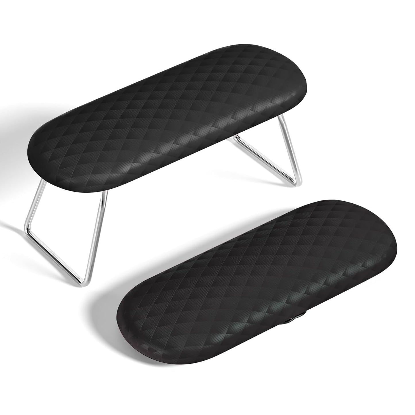 Nail Arm Rest Leather Manicure Hand Pillow Rest Table, Black