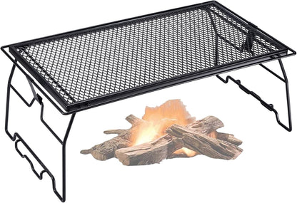 Campfire Grill Storage Rack Steel Foldable Stackable Grill, 1pcs