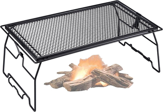 Campfire Grill Storage Rack Steel Foldable Stackable Grill, 1pcs