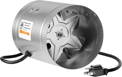iPower Blower Inline Booster 240 CFM Exhaust Duct Blower 6'' Fan
