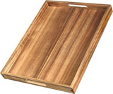 Wood Serving Tray W/Handles 17" Bed Couch Wooden Serving Tray