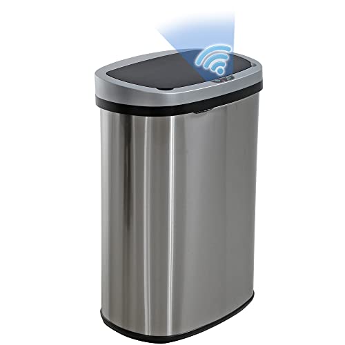 Trash Can 13 Gal W/Lid Automatic Touchless Garbage Odor Control Can