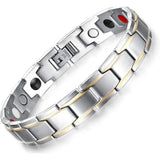 Healthy Bio Magnetic Titanium Energy Healing Bracelet, Silver