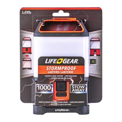Life Gear Stormproof 500 Lumen Collapsible Lantern Red/Black USB