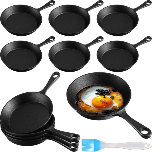 Mini Cast Iron Skillets Small Plate Kitchen Skillets, 10 Sets