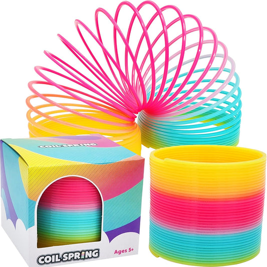 Plastic Multicolor Coil Spring  3" D Rainbow Coil Spring