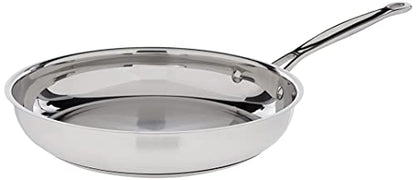 Classic Stainless Steel Skillet Tri-Ply Induction Frying Pan, 10"