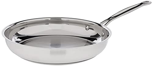 Classic Stainless Steel Skillet Tri-Ply Induction Frying Pan, 10"