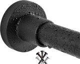 Shower Curtain Rod Stainless Steel Never Rust Tension Rod, Black