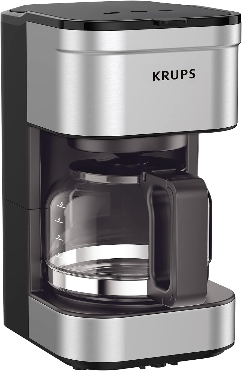 Simply Brew Coffee Maker Filter Drip 5 Cup Coffee Maker, Silver