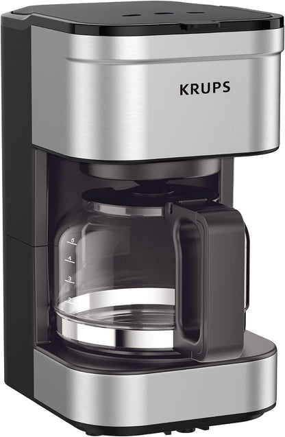 Simply Brew Coffee Maker Filter Drip 5 Cup Coffee Maker, Silver