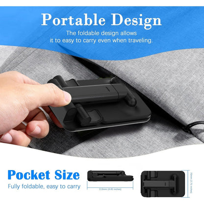 Foldable Stand Phone Tablet Adjustable Height Angle Stand, Black