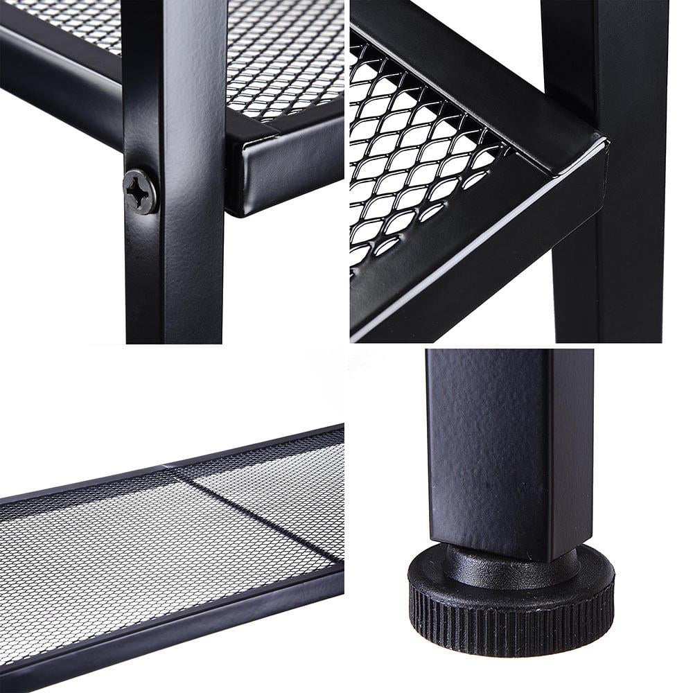 Metal Leaning Ladder Shelf Bookcase Storage Shelves, 4 Tier