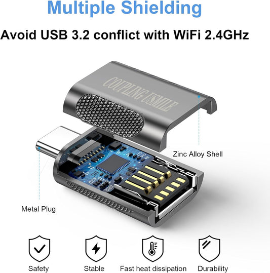 USB C Male To USB Female OTG Adapter High-Speed Convert-(4 Count)