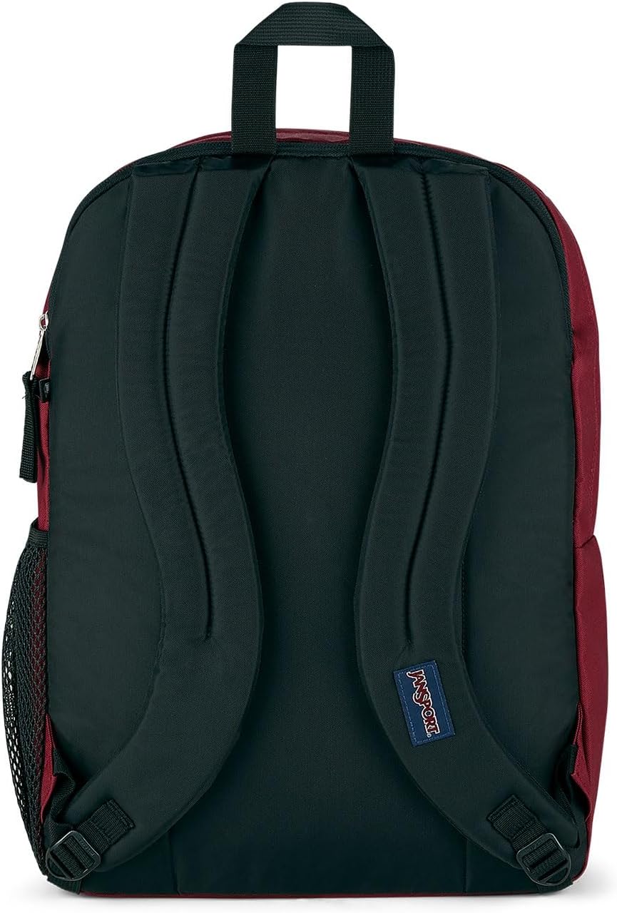 Student Backpack Ergonomic Shoulder Straps, 5-Compartments, Red