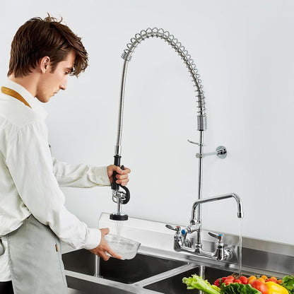 VEVOR Faucet 36"H Wall Mount Kitchen Sink Pull Down Spray Faucet