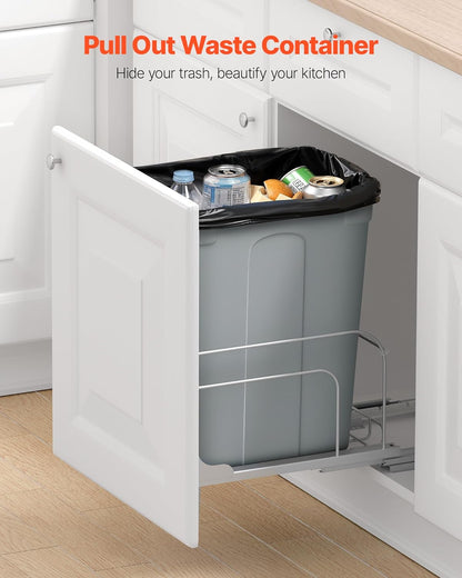Pullout Trash Can 35Qt Bin With Soft Close Sliding System