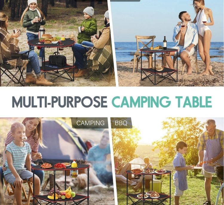 Foldable Camping Table Portable Outdoor Picnic Table W/Carry Bag