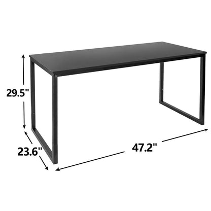 Modern Desk 47"W Home Office Workstation PC Study Table , Black