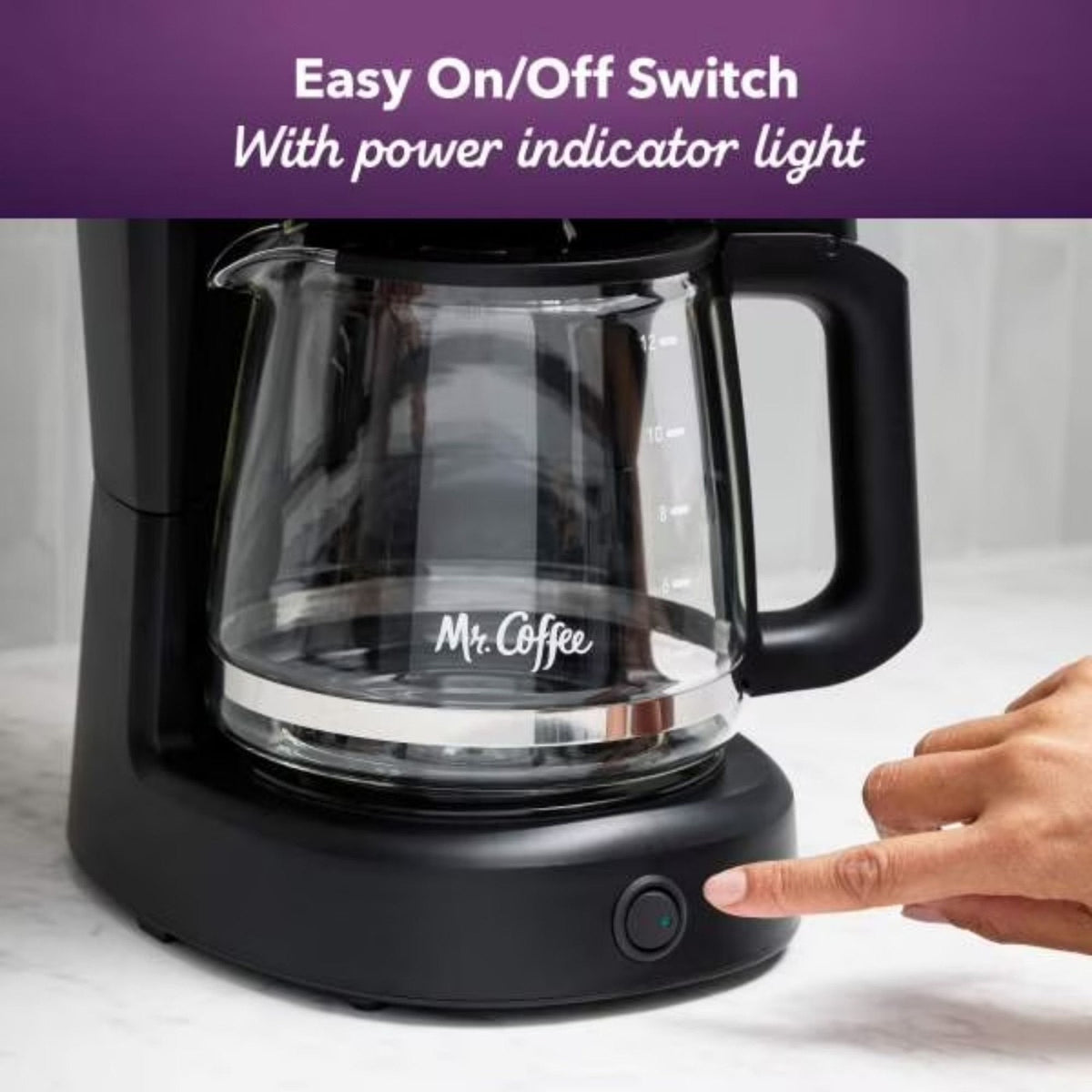 Mr. Coffee 12-Cup Coffee Maker Drip 60 oz Coffee Maker, Black