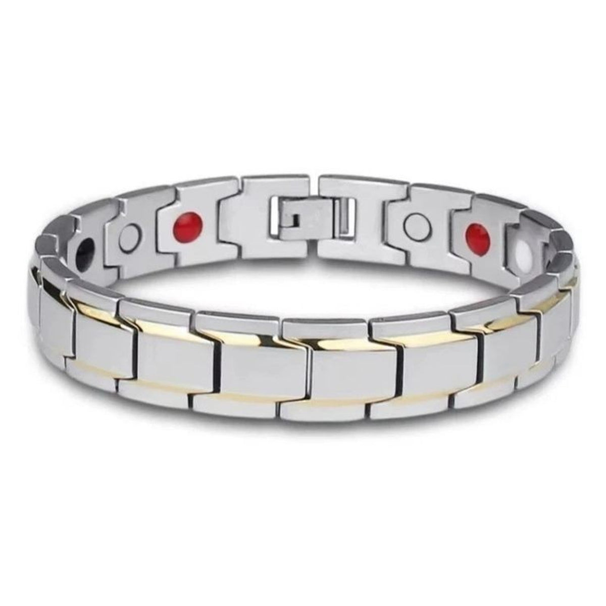 Healthy Bio Magnetic Titanium Energy Healing Bracelet, Silver