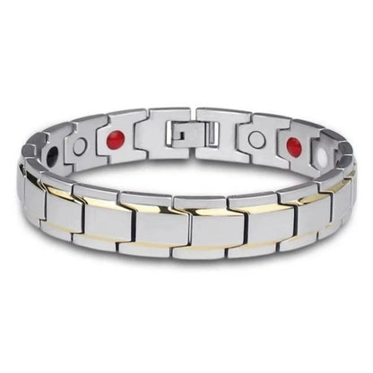 Healthy Bio Magnetic Titanium Energy Healing Bracelet, Silver