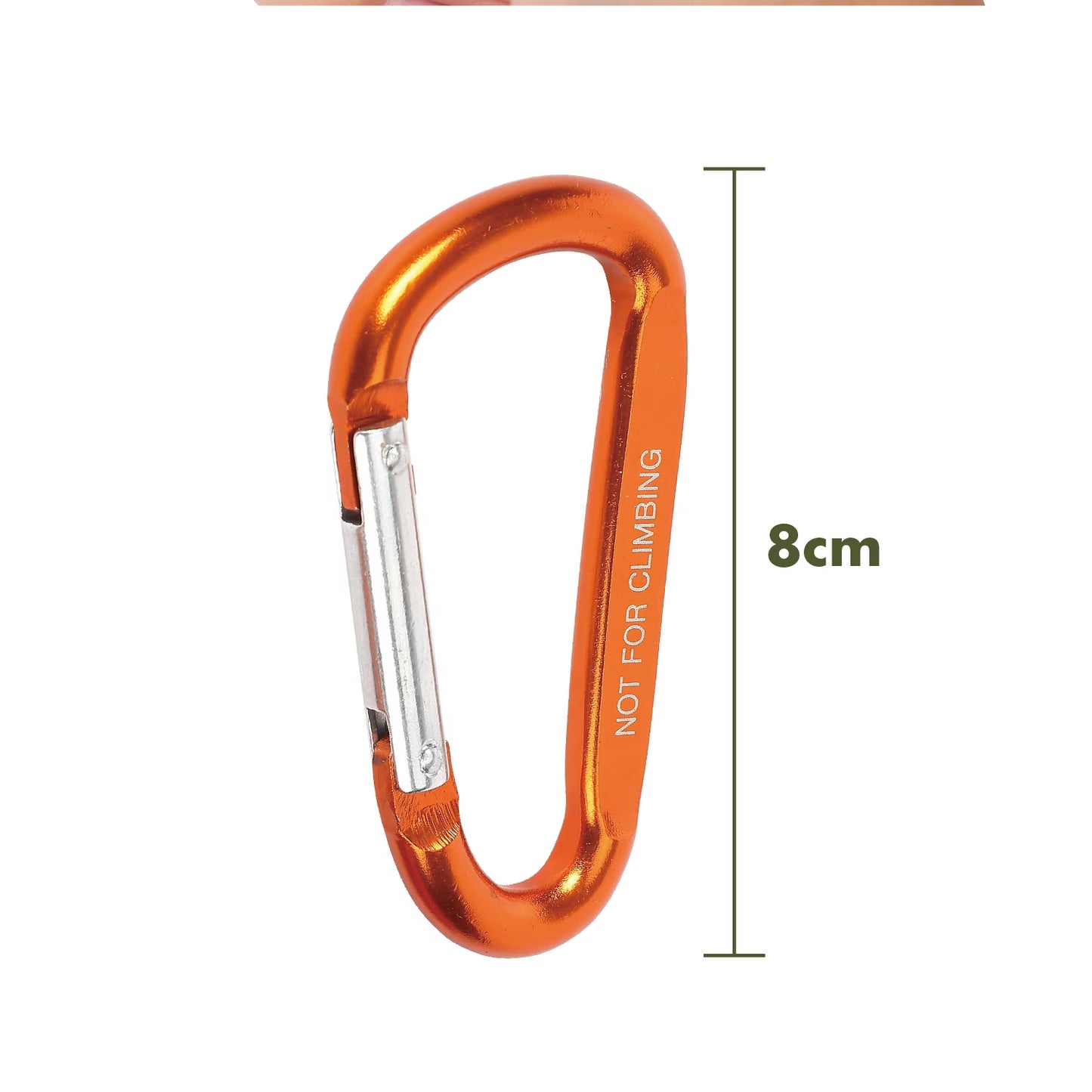 Spring-Loaded D-shaped Carabiners belt loops Carabiners, 2PK