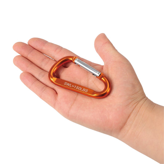 Spring-Loaded D-shaped Carabiners belt loops Carabiners, 2PK