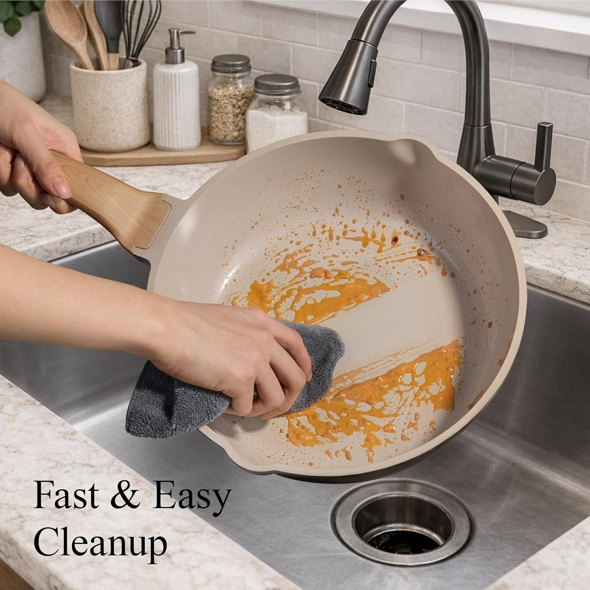 Cookware Set 21 Pcs Ceramic Nonstick Induction Pots Pans Set,