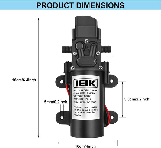 Water Pump 100W Electric 12v Diaphragm Water Marine Pump