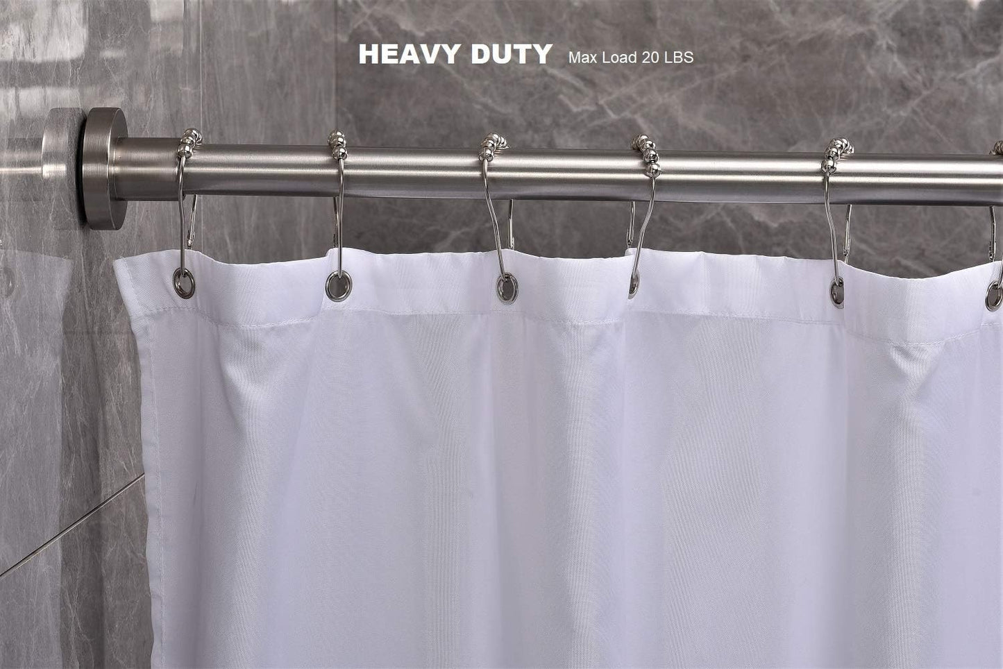 Brushed Nickel Stainless Steel Shower Curtain Tension Rod