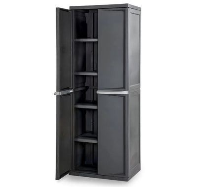 Freestanding 4-Shelf Storage Cabinet Adjustable 4-Shelves, Gray