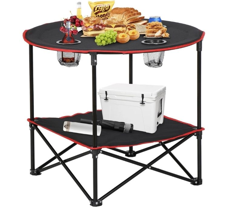 Foldable Camping Table Portable Outdoor Picnic Table W/Carry Bag